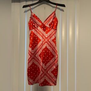 Red Bandana Print Dress